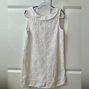 Janie and Jack Floral Eyelet Dress White (Size 10)